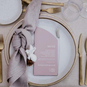 boda luxury menu de mesa