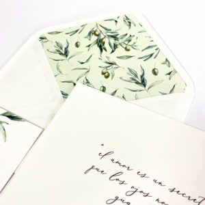 invitación olivo para boda